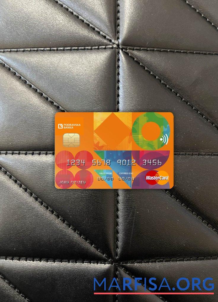 Downloadable Croatia Podravska bank mastercard photolook front sample